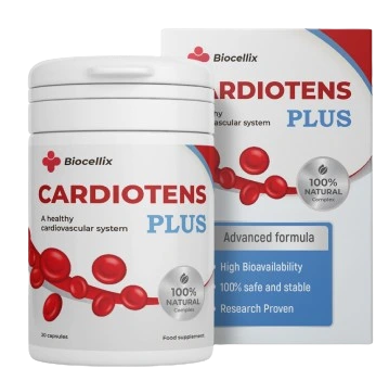 Cardiotens Plus complemento cardiovascular fitoterápico mediterráneo — apoyo del bienestar arterial, función endotelial y rendimiento cardíaco para adultos guatemaltecos